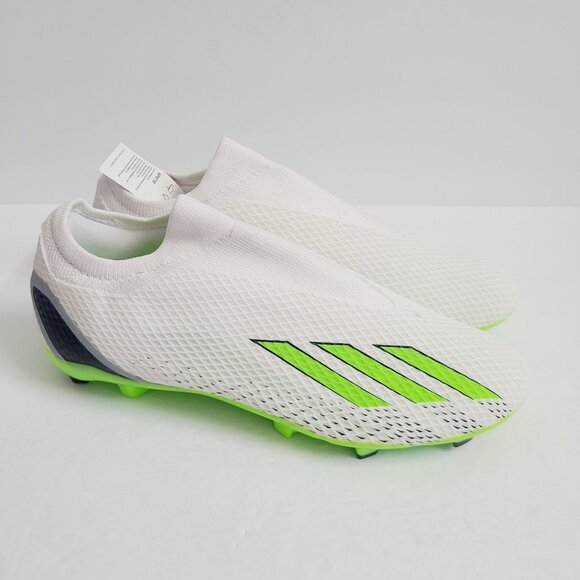 NEW Adidas X Speedportal.3 FG Laceless Soccer Cleats HP9718 Size 9.5 White Green main image 6